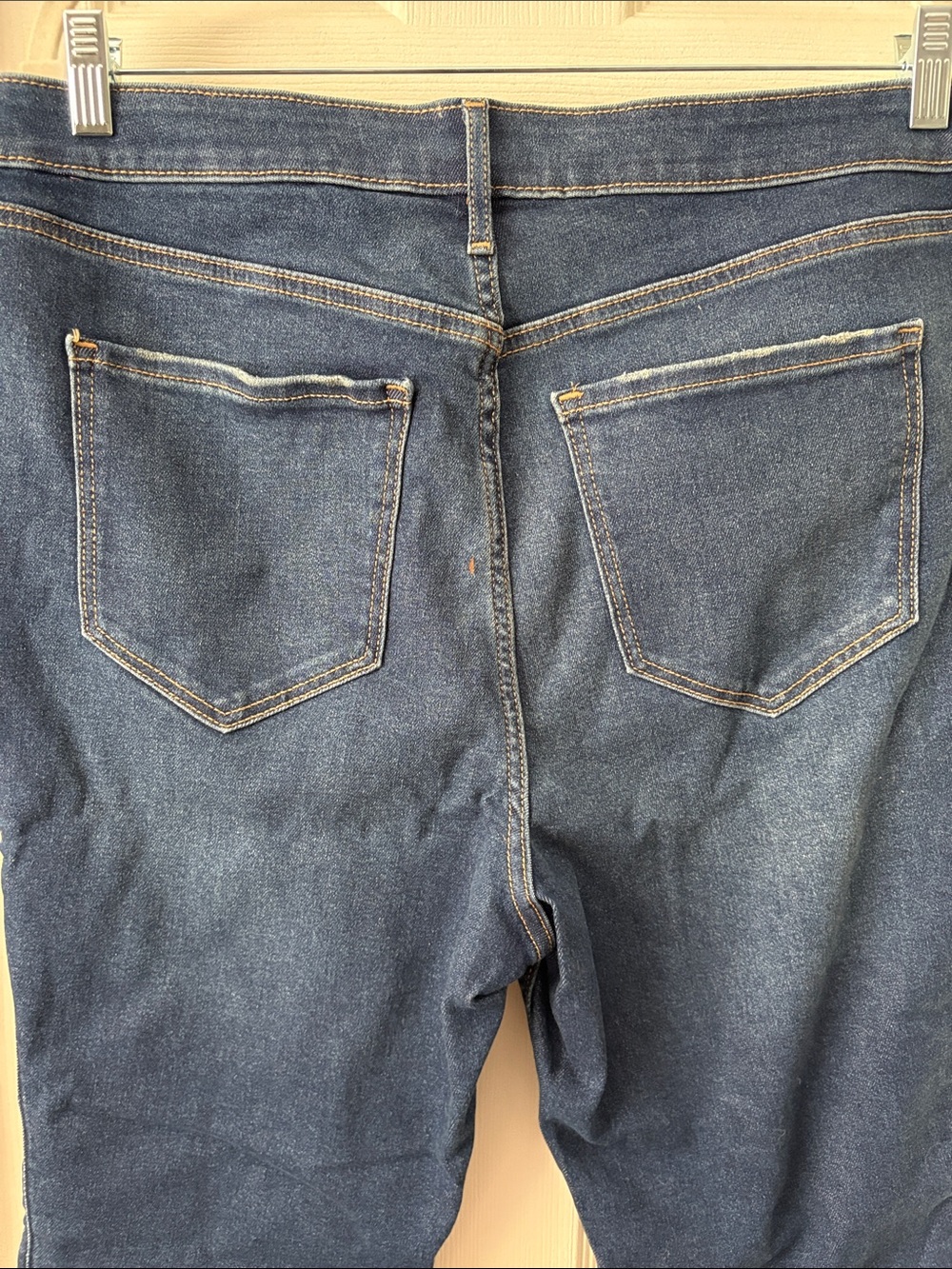 Old Navy ROCKSTAR Extra High Rise Dark Blue Women’s Jeans petite short length 14 - Picture 5 of 5